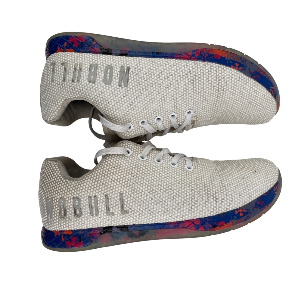 NoBull Superfabric‎ Trainer Low Cross Training Shoes Women 11 White Floral Gym